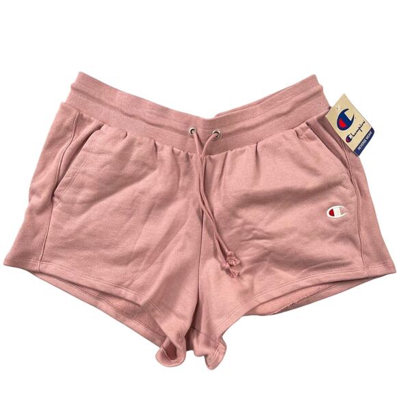 Champion Shorts 2XL Pink Reverse Weave Heavyweight Fleece Drawstring - Picture 1 of 5